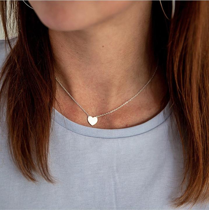 Produktbild Glanzstücke München Damen Herz Sterling Silber silber 40,0 cm Basiskette + 5,0 cm Verlängerung - 8964 (925er Silber rhodiniert, 925er Silber, 40 - 45 cm)