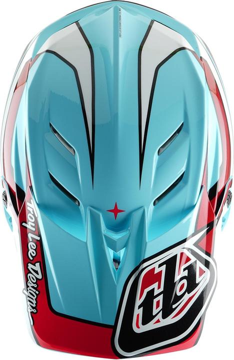 Produktbild Troy Lee Designs D4 Polyacrylite MIPS Helm, Linear, blue, S | 55-56cm