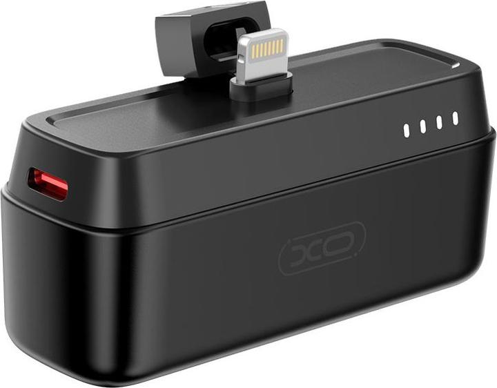 Actual product image xO power bank mini PR244 20W 5000 mAh with Lightning connector black (5000 mAh, 20 W)