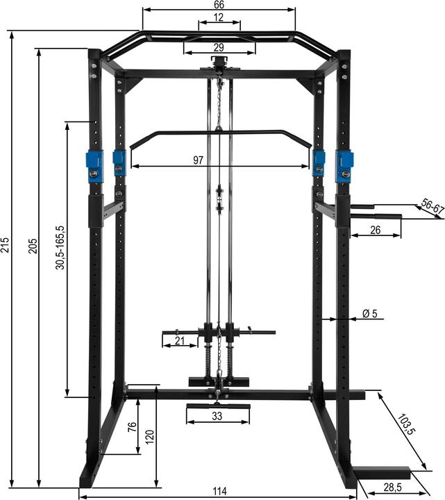 Actual product image tectake Lat pulley