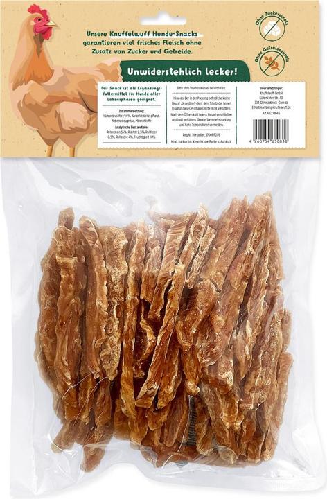 Actual product image Knuffelwuff Snack Hühnerbrust-Streifen 500 g, Snackart: Leckerli (500 g)