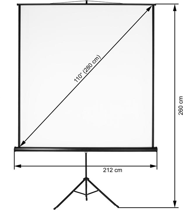 Produktbild tectake Stativ Beamer Leinwand (110.24", 1:1)