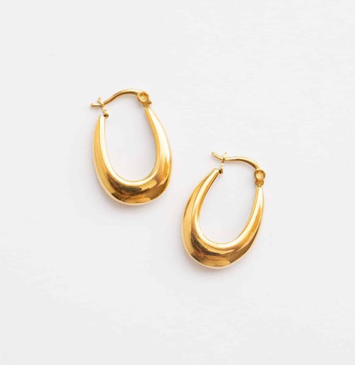 Tara Style Uma Hoop - Creolen (waterproof) (18k Edelstahl vergoldet, 100% wasserfest)
