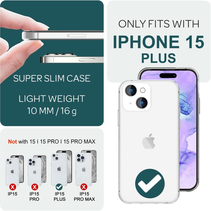 Produktbild Nalia Klare 360 Grad Hülle (Apple iPhone 15 Plus)