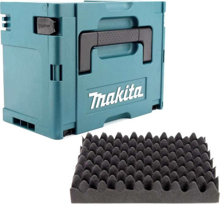 Productafbeelding Makita MAKPAC 3 systeemkoffer - met universeel inzetstuk voor 18 V accu gereedschap