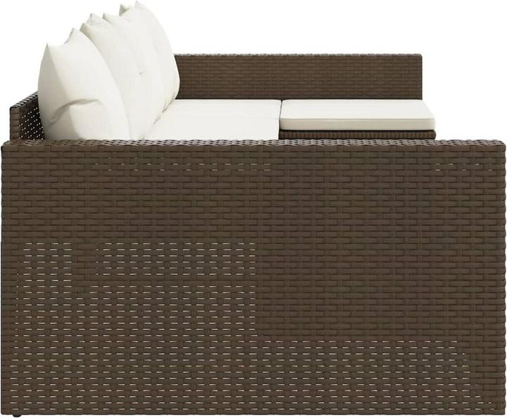 Produktbild VidaXL 2-tlg. Garten-Lounge-Set mit Kissen Braun Poly Rattan