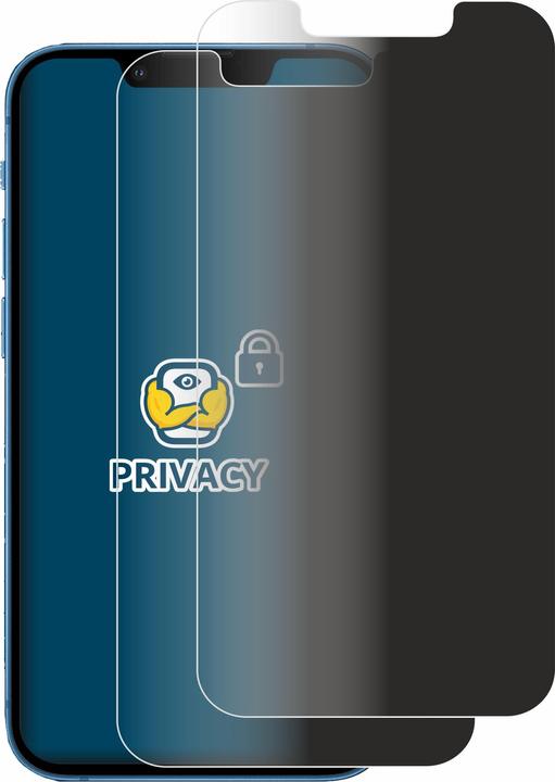 Image du produit BROTECT Film anti-regards Anti-Spy Privacy Film de protection contre la lumière bleue (2 pièce(s), Apple iPhone 13 mini)