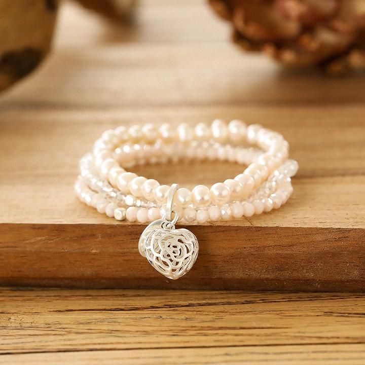 Produktbild Andreani Armband mit echten Süsswasserperlen (80 cm, Steine)