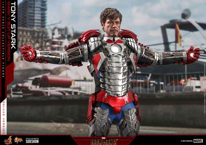 Immagine prodotto Hot Toys Movie Masterpiece 1/6 Tony Stark (versione con tuta del marchio V) Deluxe