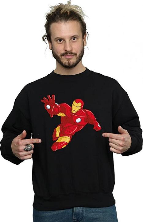 Immagine prodotto Iron Man Felpa in cotone semplice per uomo (XL)
