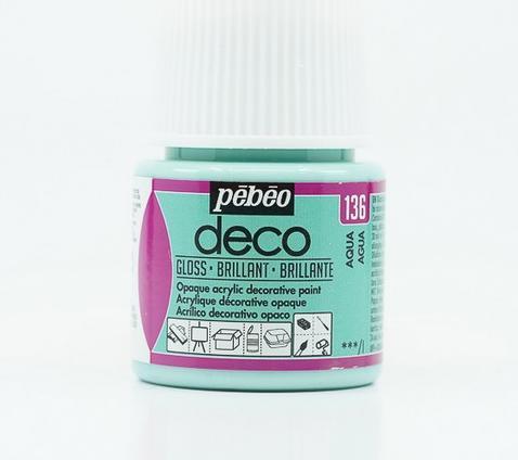 Actual product image Pebeo Deco Glossy acrylic paint (Aqua blue, 45 ml)