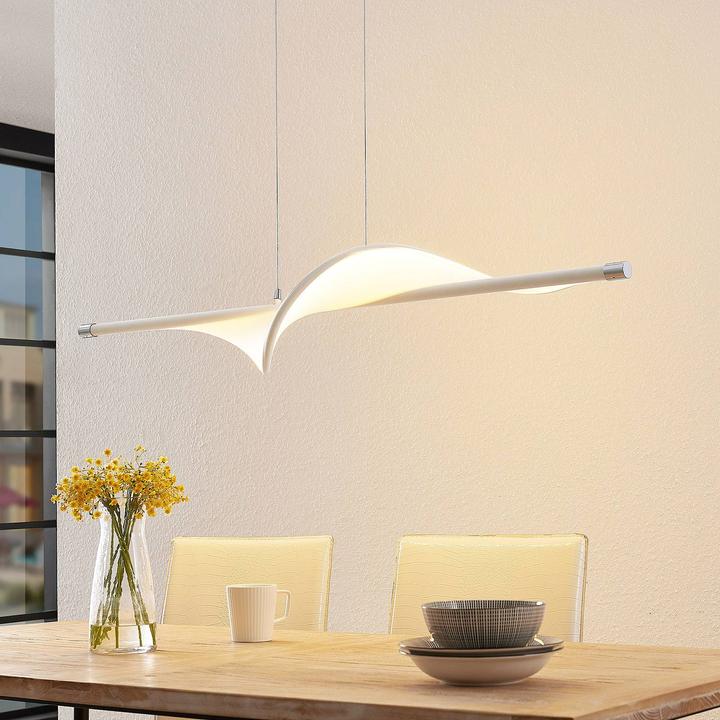 Actual product image Lucande Edano pendant light White/Chrome (1360 lm)