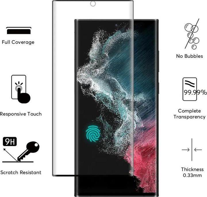 Produktbild Evelatus Galaxy S23 Ultra New 3D full cover Japan glass (1 Stück)