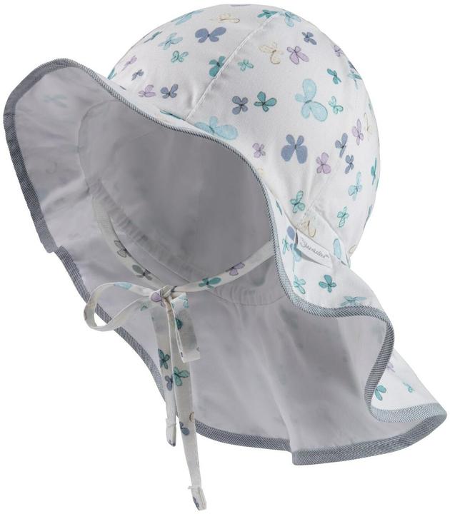 Produktbild Sterntaler Sonnenhut mit Nackenschutz Schmetterlinge Weiss Gr. 49 (49)