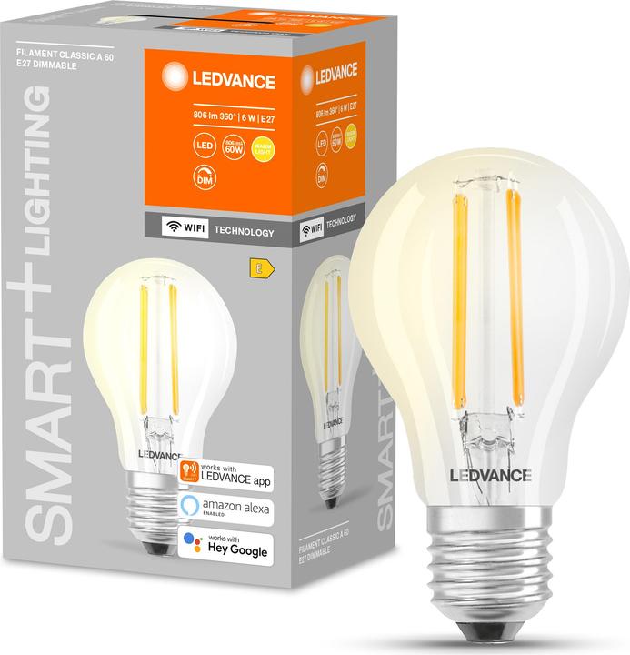 Image du produit Ledvance Smart+ Classic (E27, 5.50 W, 806 lm, 1 x, E)