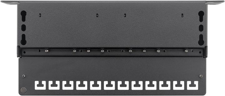 Produktbild Goobay CAT 6a 25,40cm (10") Patch Panel, 12 Port, Schwarz
