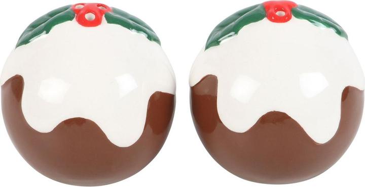 Actual product image Something Different Christmas Pudding Salt and Pepper Shakers (Salt, Pepper)