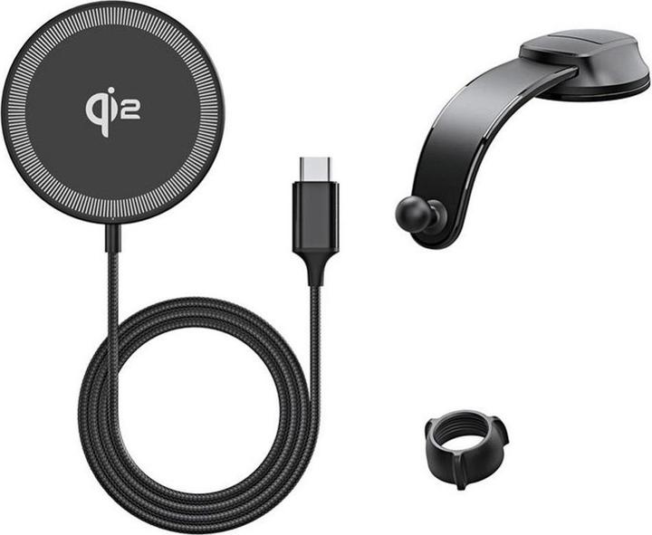 Produktbild Duzzona V4 Qi2 15W MagSafe Wireless Autoladegerät - Schwarz (15 W)