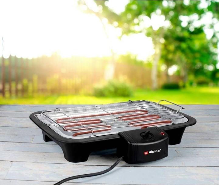 Image du produit Alpina Maschinen Gril électrique de table 2000W noir (2 kW)