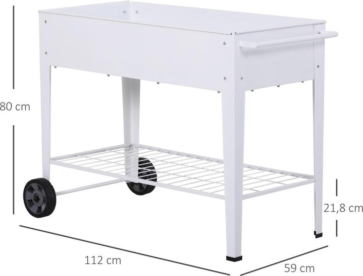 Image du produit Outsunny Mobiler Pflanzenwagen mit Stauraum