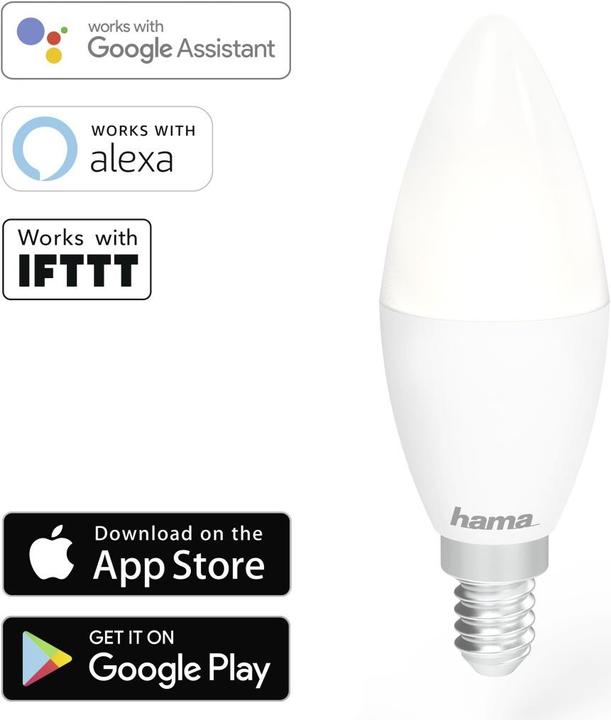 Energie-Label Hama WiFi Lampe (E14, 4.50 W, 350 lm, 1 x, G)
