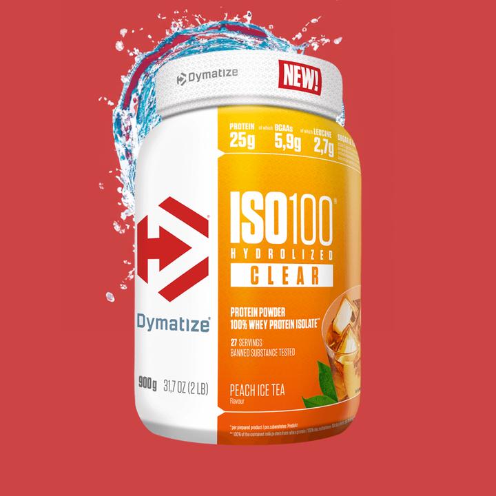 Actual product image Dymatize ISO100 Clear Whey (Peach Iced Tea, 1 pcs., 900 g)