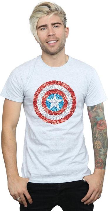 Produktbild Captain America Pixelated Shield TShirt (XXL)