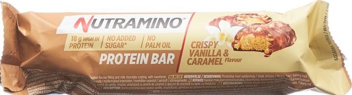 Immagine prodotto Nutramino Crispy Proteinbar Vaniglia & Caramello (64g) (Aroma di vaniglia, Croccantini, 1 pz., 56 g)