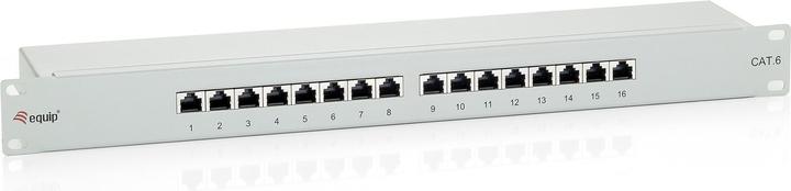 equip Panneau de brassage 19" : 16 ports, 1U, gris