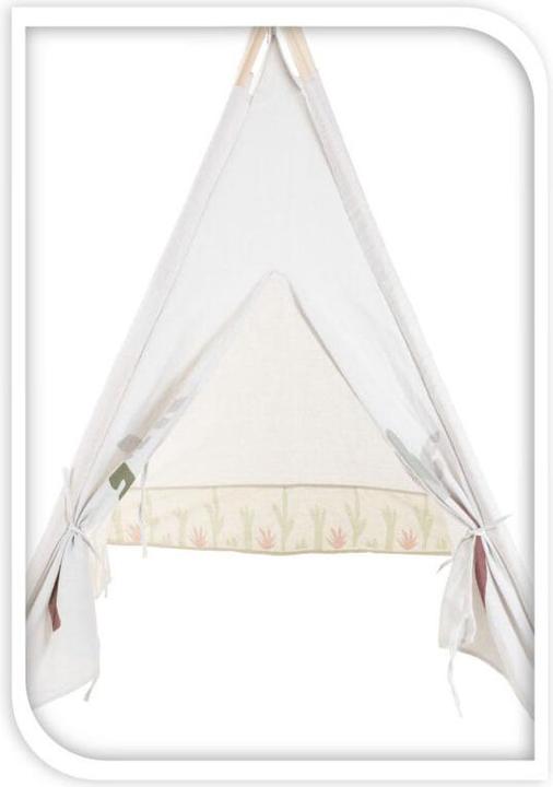 Actual product image Tipi tent white with plant print, 160 cm