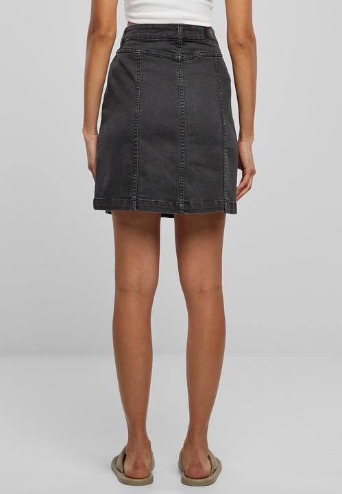 Actual product image Urban Classics Ladies Organic Stretch Button Denim Skirt (28)