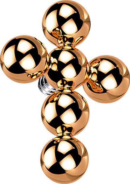Immagine prodotto Star Piercing Dermal Anchor, croce in oro rosa (Titanio G23, senza ottone)