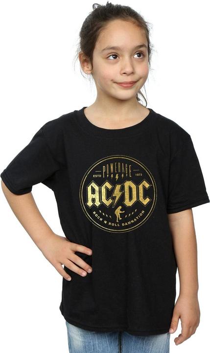 Immagine prodotto AC/DC Maglietta Rock N Roll Damnation in cotone per ragazze (140, 146)