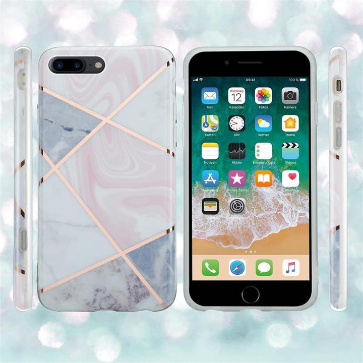 Produktbild Cadorabo IMD TPU Bunter Marmor Cover (Apple iPhone 7 Plus, Apple iPhone 7s Plus)