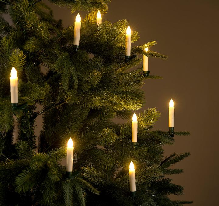 Produktbild Lunartec 10er-Set LED-Weihnachtsbaum-Kerzen mit IR-Fernbedienung (10 x)