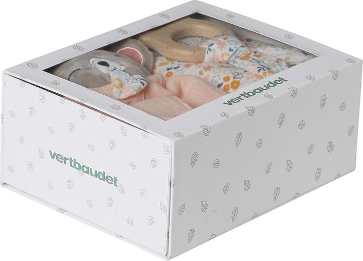 Immagine prodotto Vertbaudet Set regalo per bebè: fasce, telo per le coccole e giocattolo da afferrare con confezione regalo