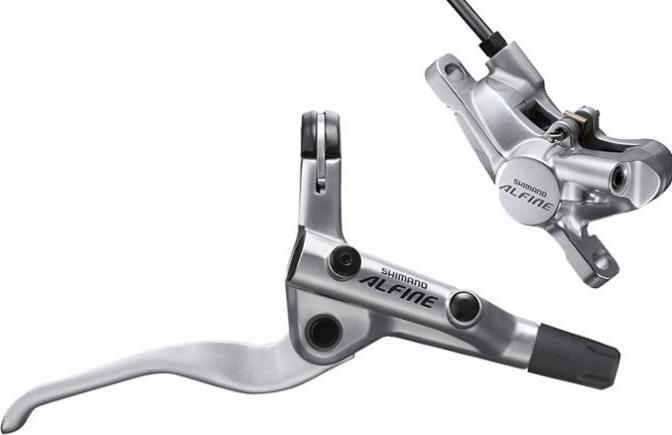 Actual product image Shimano Disc brake set ALFINE BR-S7 with BL-S7000 rear silver (Rear brake, Brake kit, 2)