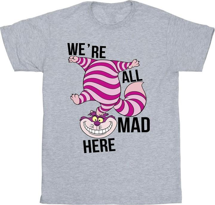Disney Mädchen Alice im Wunderland Alles verrückt hier TShirt aus Baumwolle