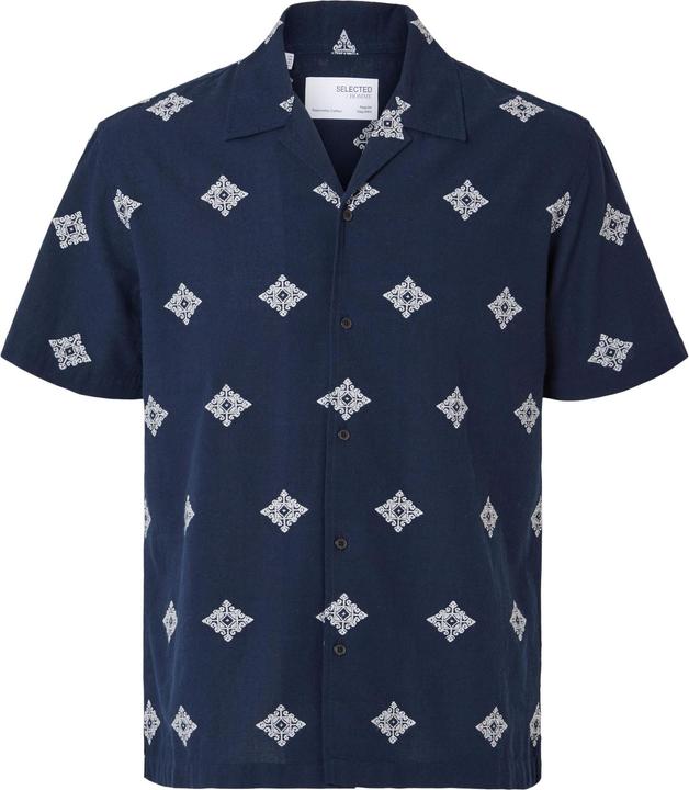 Image du produit Selected Homme Chemise à manches courtes en coton imprimé (L)