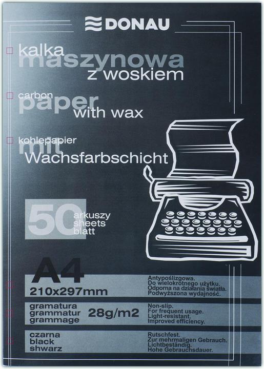 Immagine prodotto Staples Carta carbone, per macchine da scrivere, cerata, a4, 50 pezzi, nera (A4)