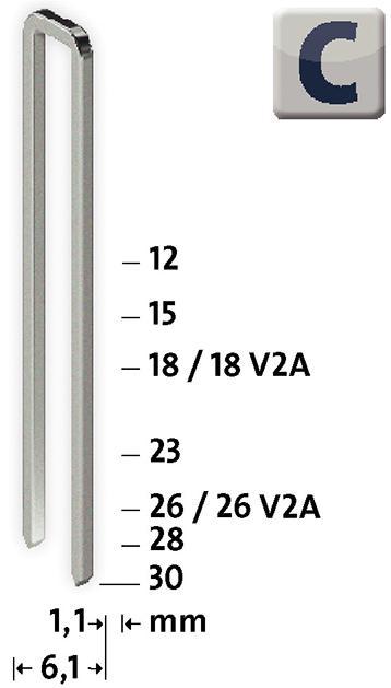 Produktbild Novus Schmalrückenklammern 4/26