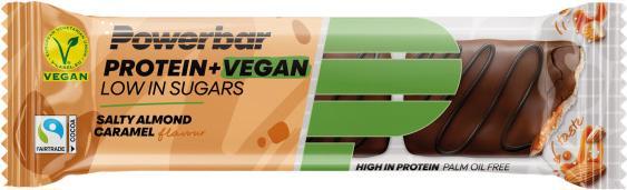 Produktbild Powerbar Protein Plus Low Sugar Vegan (Salzige Mandel, Karamell, 12 Stk., 504 g)