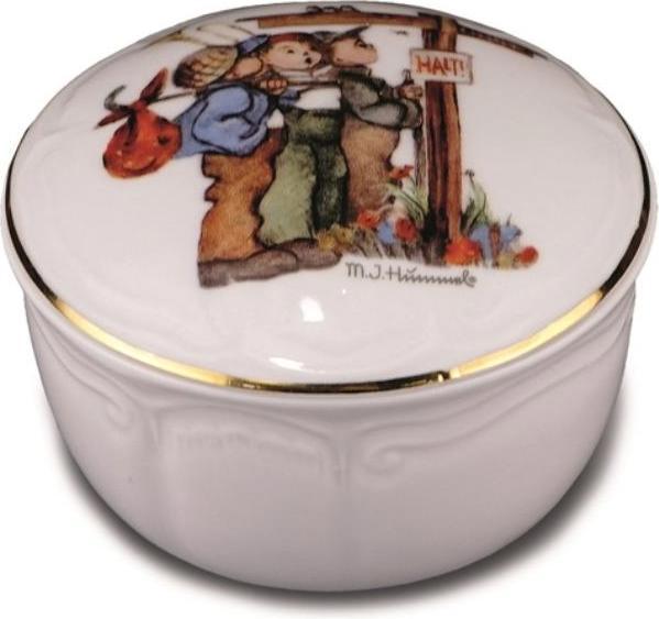 Produktbild Reutter 025.294/0 - Ornamentdose Hummel "Wanderfreunde", Miniatur (10 x 10 x 5 cm)