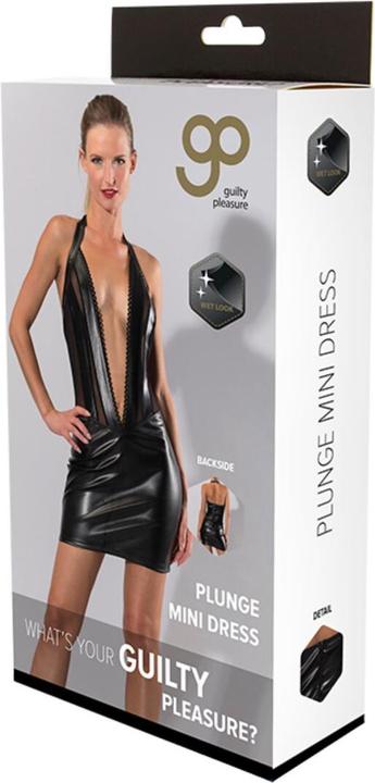 Produktbild Guilty Pleasure Gp Wetlook Plunge Mini Dress Black L (L)
