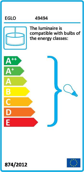 Energy Label EGLO Priddy 1 (E27)
