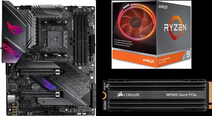 ASUS ROG Strix X570-E + Ryzen 9 3900X + Corsair MP600