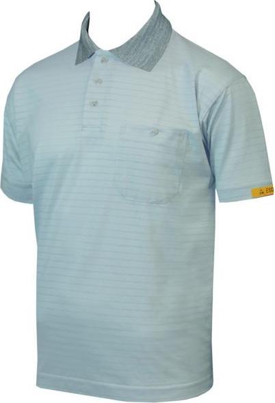 HB Tempex ESD Herren Polo-Shirt Conductex Cotton Knit, silbergrau, Grösse: L (L)