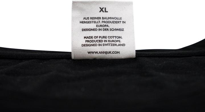 Actual product image Annjuk T-Shirt Black Logo Small Men M (M)