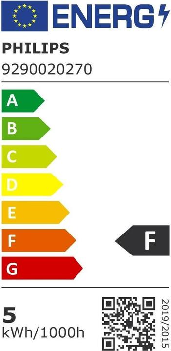 Etichetta energetica Philips Lampada 4,3 W (40 W) E14 Bianco neutro (E14, 4.30 W, 470 lm, 1 x, F)