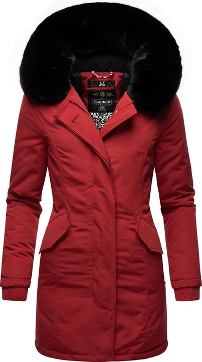 Rosso sangue con pelliccia nera
